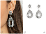 Pack In The Pizzazz - White Clip-on Earring