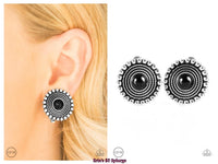 WHEELing and Able - Black Clip-on Earring