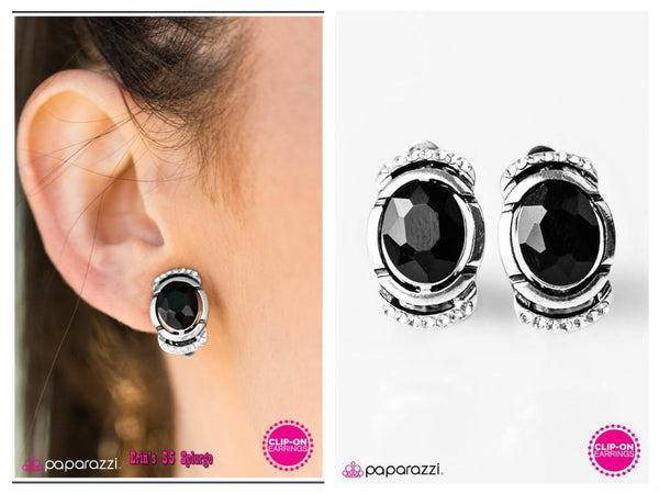 Explore The Galaxy - Black Clip-on Earring