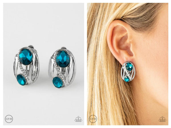 Wheres The FIREWORK? - Blue Clip-on Earring