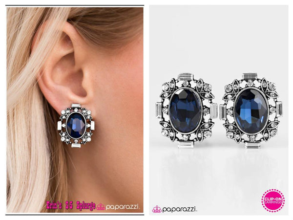 Queen Of Everything - Blue Clip-on Earring