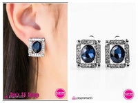 Backstage Broadway - Blue Clip-on Earring