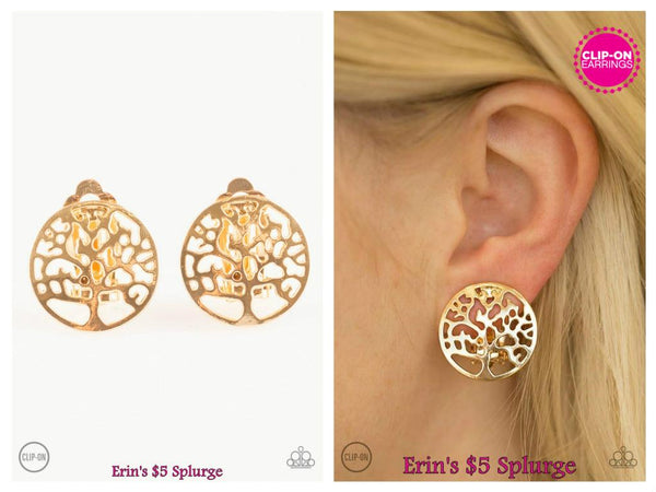 Royal TREE-tment - Gold Clip-On Earring