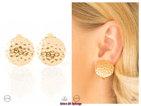 Hold The SHINE - Gold Clip-on Earring