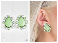 So Spring Season - Green Clip-on Earring