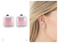 Cinderella Chic - Pink Clip-on Earring