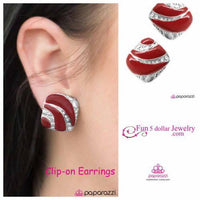 I Dare Say - Red Clip-on Earring