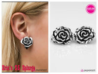 Born BLOOMantic - Silver Clip-on Earring