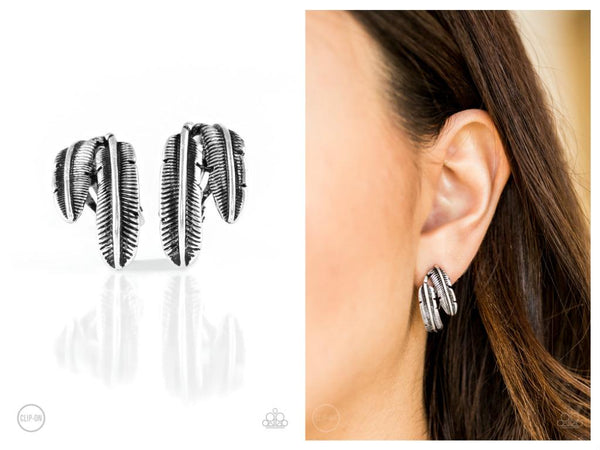 Things QUILL Work Out - Silver Clip-on Earring