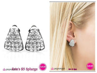 Award Show - White Clip-on Earring