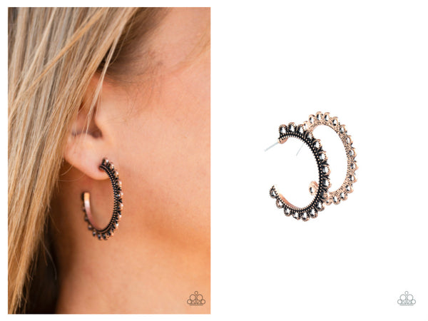 Bohemian Bliss - Copper Hoop Earring