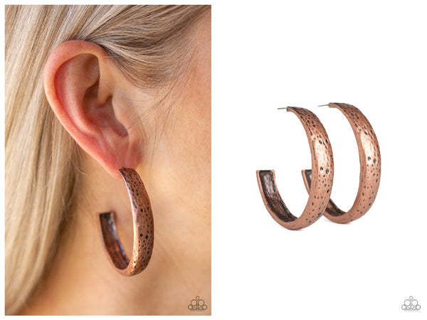 Rustic Revolution - Copper Hoop Earring