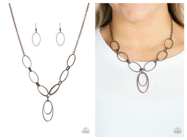 All OVAL Town - Copper Necklace