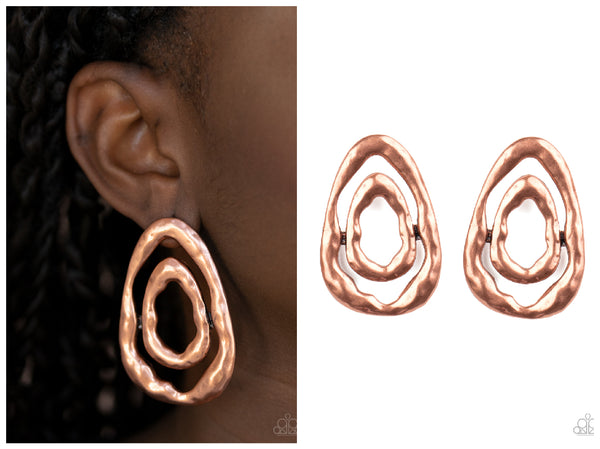 Ancient Ruins - Copper Post Earring