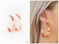 Live Wire - Copper Hoop Earring