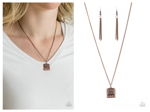 Back To Square One - Copper Necklace