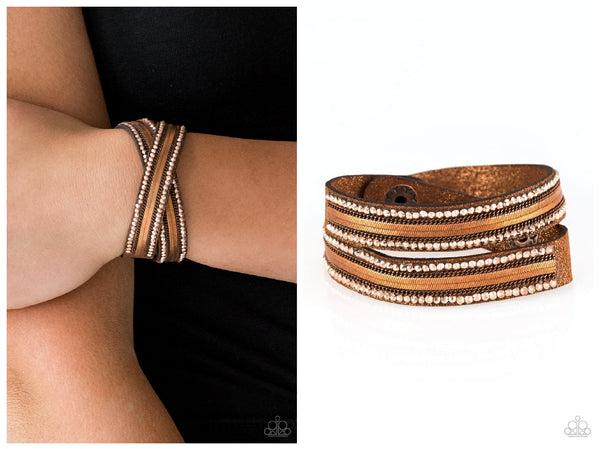 Rocker rivalry shop copper bracelet