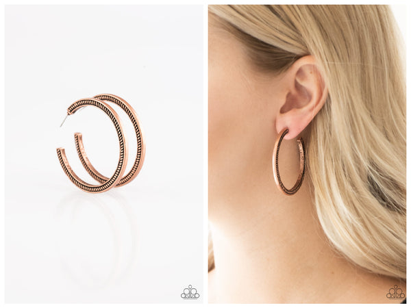 This Is My Tribe - Copper Hoop Earring