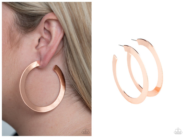 The Inside Track - Copper Hoop Earring