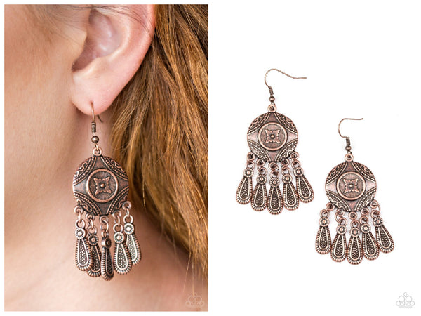 Whimsical Wind Chimes - Copper Earring