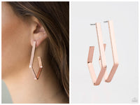 Geo Grand - Copper Hoop Earring