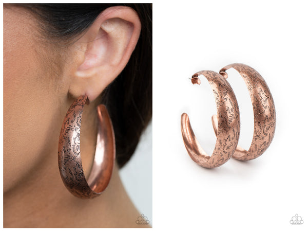 Sahara Sandstorm - Copper Hoop Earring