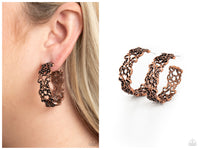 Laurel Wreaths - Copper Hoop Earring