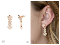 Heartthrob Twinkle - Rose Gold Post Earring