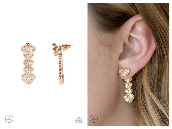 Heartthrob Twinkle - Rose Gold Post Earring