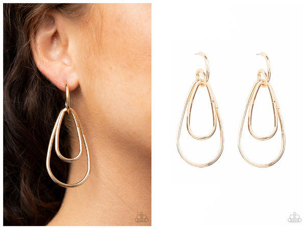 Droppin Drama - Gold Hoop Earring