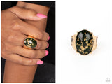 Gold Leaf Glam - Black Ring