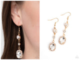 Glass Slipper Sparkle - Gold Earring