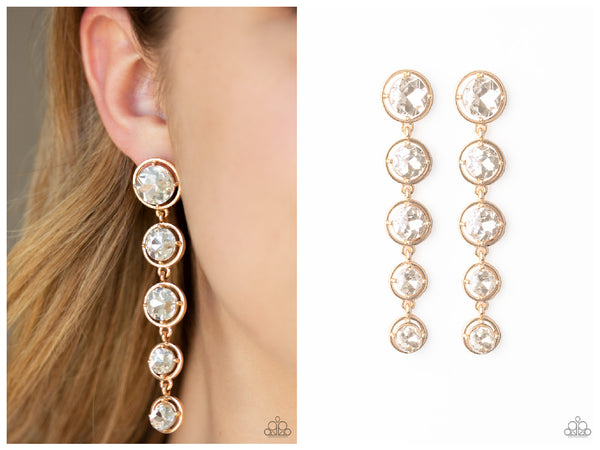 Drippin In Starlight - Gold Post Earring