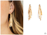 Pursuing The Plumes - Gold Post Earring