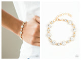 Gold and White Rhinestone Matching Set