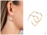 Burnished Beau - Gold Hoop Earring