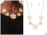 Fiercely Flowering - Gold Necklace