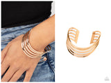 Tantalizingly Tiered - Gold Bracelet