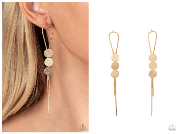 Bolo Beam - Gold Post Earring