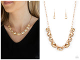 Gorgeously Glacial - Gold Necklace