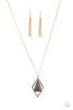 Fiercely Inde-PENDANT - Black/Gold Necklace