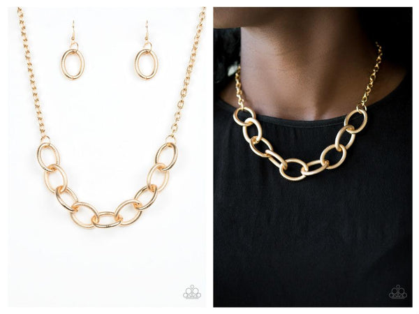 Boldly Bronx - Gold Necklace