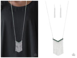 Gotta Have Fringe - Green Necklace