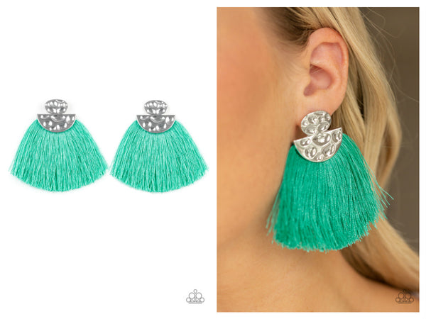 Make Some PLUME - Green Post Earring