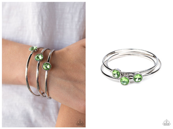 Be All You Can BEDAZZLE - Green Bracelet