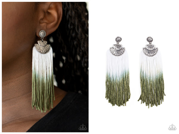 DIP It Up - Green Post Earring