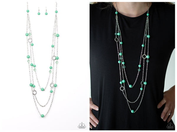 Brilliant Bliss - Green Necklace