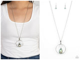 Swinging Shimmer - Green Necklace