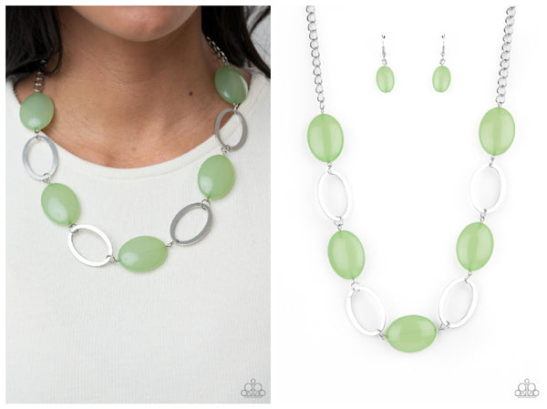 Beachside Boardwalk - Green Necklace