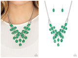 Serene Gleam - Green Necklace